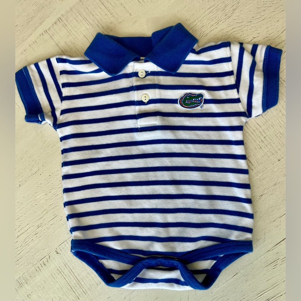 Florida Gators Striped Baby Boy Polo Onesie